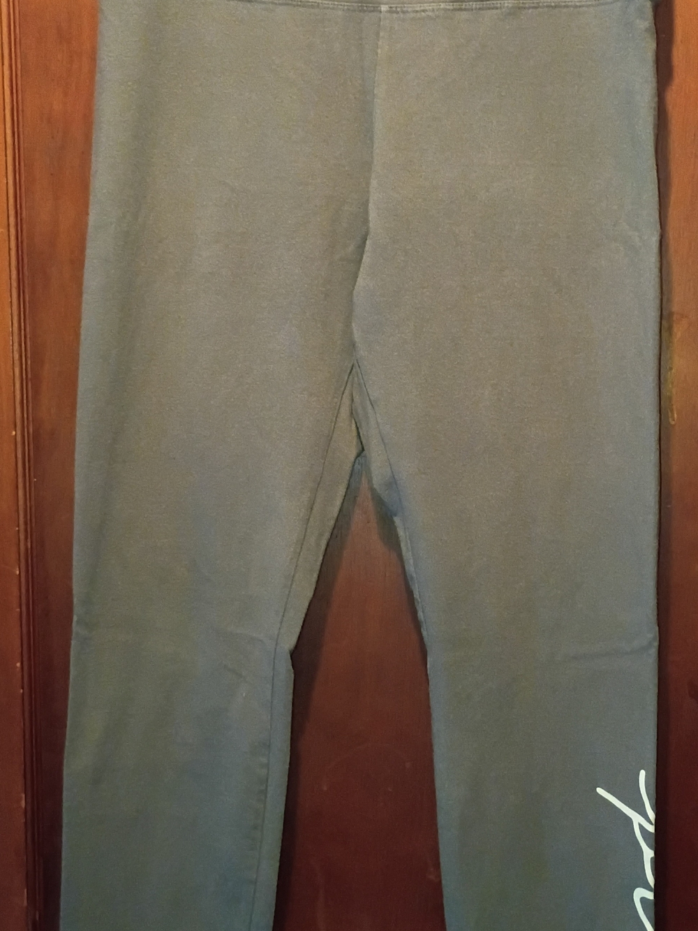 PINK Victoria's Secret Olive Green Leggings with White Logo